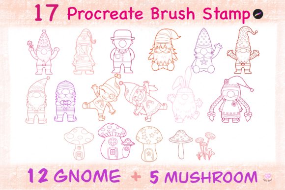 17 Gnome Valentine Brush Stamp Procreate: A Creative Tool for Modern Designers and Artists