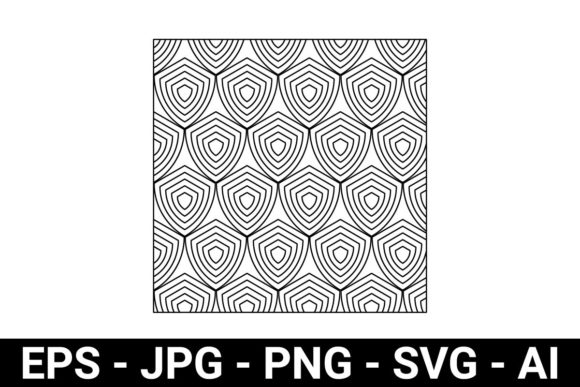 Abstract Shield Shape Seamless Pattern