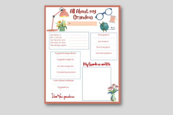 All About My Grandma: A Personalized 5x7 Template