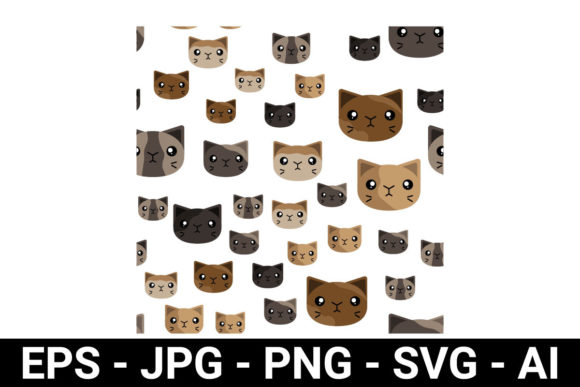 Cat Head Seamless Pattern for Background: The Ultimate Design Asset