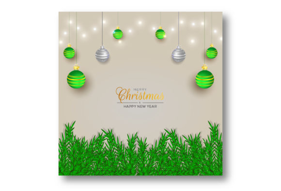 Christmas Background with Pine Branch