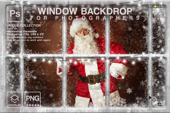 Christmas Window Overlay for Festive Designs