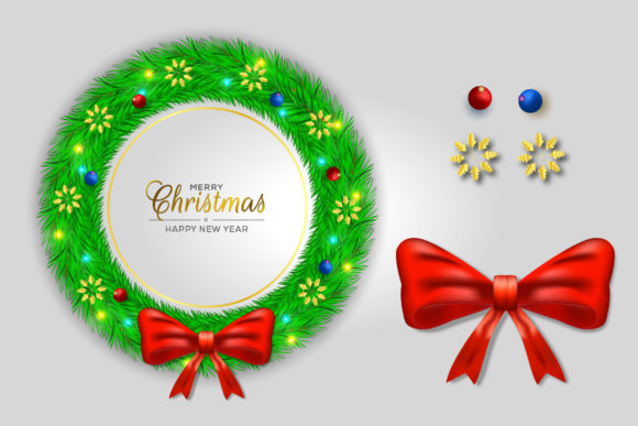 Christmas Wreath with Ribbon Vector: A Versatile Design Resource for Creators and Businesses