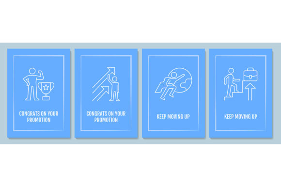 Congratulation on Promotion Postcard Set