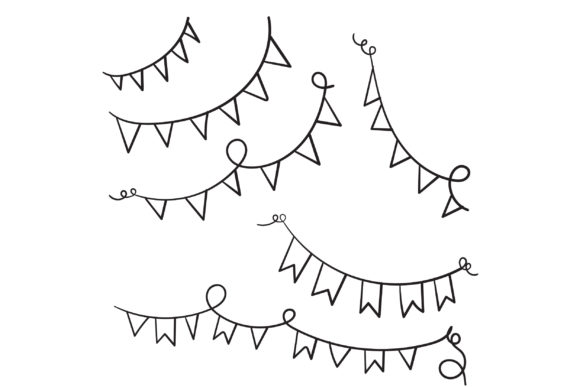 Doodle Carnival Garland with Flags: A Vibrant Addition to Celebrations and Decor