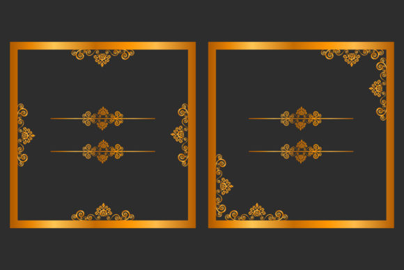 Evaluating Golden Calligraphic Border Elements for High-End Design Projects