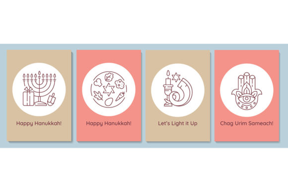 Hanukkah Celebrating Postcards Set: A Comprehensive Design Evaluation