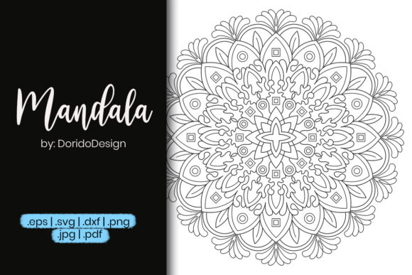 Mandala Illustration for Adult Coloring: A Versatile Digital Asset for Creatives