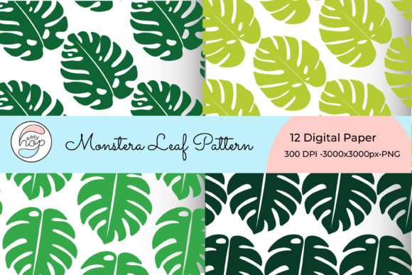 Monstera Leaf Pattern Set: Integrating Digital Assets into Professional and Creative Workflows