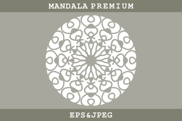 Solid Style Ornament Mandala Design
