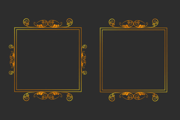 The Renaissance of Elegance: Integrating the Golden Floral Border Frame Clipart Set into Modern Creative Workflows