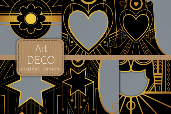 Transform Your Digital Projects with Art Deco Papers Borders and Overlays