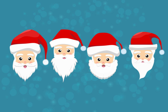 Unlocking the Magic of Digital Christmas Design with Santa Clause Face Character Vector and Snowman Art