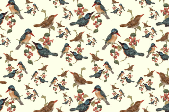 Vintage Birds Leaves Seamless Pattern: A Timeless Design for Modern Creators